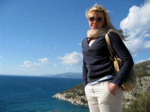 Travel keeps your body and mind healthy. The Aegean Sea in the background
